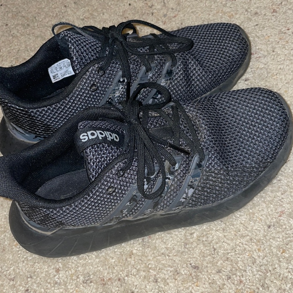 Black and grey camo Adidas Boys 5 1/2